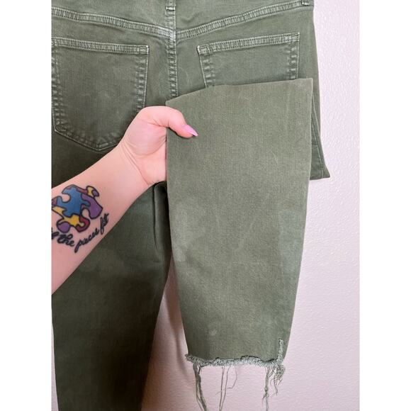 GAP True Skinny Olive Green Raw Hem Jeans Size 8/29P - Picture 9 of 12
